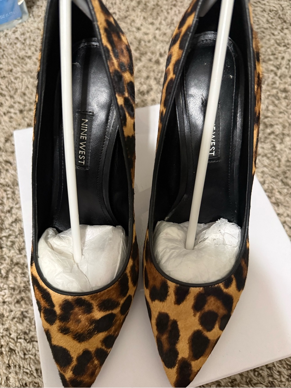 Nine West Leopard Print Pointed Pumps - Brown/Black - Picture 7 of 7